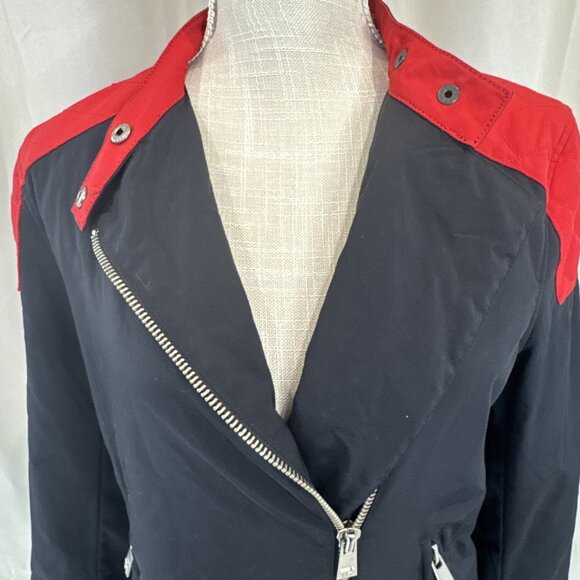 Tommy Hilfiger Womens Quilted Shoulder Moto Jacket Size S - Picture 4 of 16